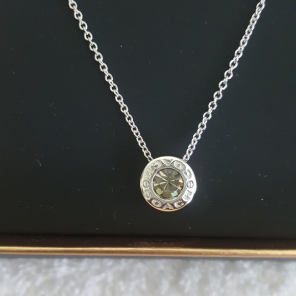 New Coach Silver Open Circle Necklace - Picture 4 of 4